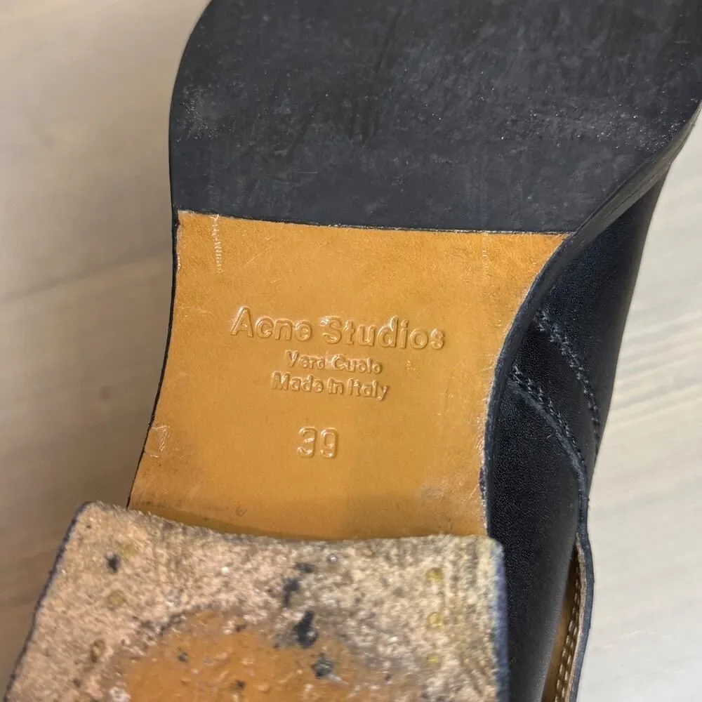 Acne Studios Black Leather Jodhpur Ankle Boots EU 39, US Women's 9 - Picture 8 of 8